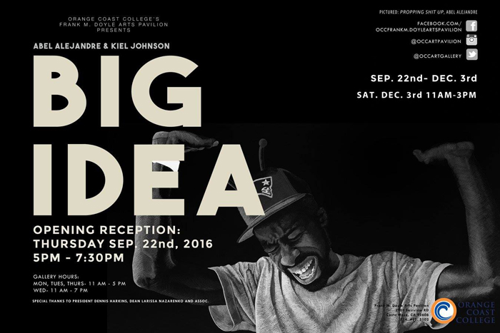 Big Idea flyer. Man holding up a heavy object
