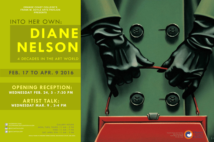 Diane Nelson Poster showing a person holding a purse